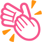 👏 Emoji klatschende Hände Google Android 4.4.