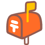 Emoji 📫 Cassetta Postale Chiusa Bandierina Alzata su Google Android 4.4.