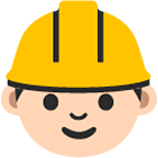👷 Emoji Bauarbeiter(in) Google Android 4.4.