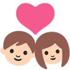 Emoji 💑 Coppia Con Cuore su Google Android 4.4.