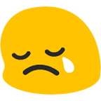 😢 Emoji Cara Llorando en Google Android 4.4.