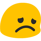 😞 Emoji Rosto Desapontado na Google Android 4.4.