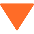 Emoji 🔻 Triangolo Rosso Con Punta Verso Il Basso su Google Android 4.4.