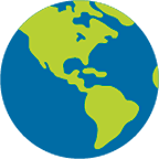 Émoji 🌎 Globe Tourné Sur Les Amériques sur Google Android 4.4.