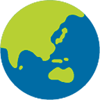 Émoji 🌏 Globe Tourné Sur L’Asie Et L’Australie sur Google Android 4.4.
