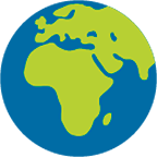 Émoji 🌍 Globe Tourné Sur L’Afrique Et L’Europe sur Google Android 4.4.