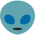 Émoji 👽 Alien sur Google Android 4.4.