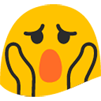 Emoji 😱 Faccina Terrorizzata su Google Android 4.4.
