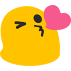 😘 Emoji Rosto Mandando Um Beijo na Google Android 4.4.