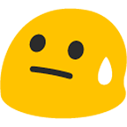 Emoji 😓 Faccina Sudata su Google Android 4.4.