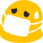 😷 Emoji Gesicht mit Atemschutzmaske Google Android 4.4.