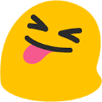 😝 Emoji Gesicht mit herausgestreckter Zunge und zusammengekniffenen Augen Google Android 4.4.