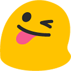 😜 Emoji zwinkerndes Gesicht mit herausgestreckter Zunge Google Android 4.4.