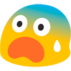 😨 Emoji Rosto Amedrontado na Google Android 4.4.