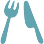 Émoji 🍴 Couteau Et Fourchette sur Google Android 4.4.