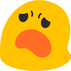 Emoji 😦 Faccina Imbronciata Con Bocca Aperta su Google Android 4.4.