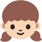 Emoji 👧 Bambina su Google Android 4.4.