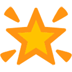 Émoji 🌟 étoile Brillante sur Google Android 4.4.