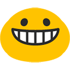 Emoji 😀 Faccina Con Un Gran Sorriso su Google Android 4.4.