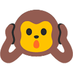 🙉 Emoji sich die Ohren zuhaltendes Affengesicht Google Android 4.4.