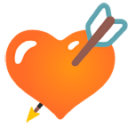 💘 Emoji Coração Com Flecha na Google Android 4.4.
