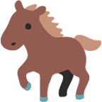 Emoji 🐎 Cavallo su Google Android 4.4.