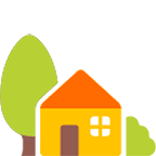 Emoji 🏡 Casa Con Giardino su Google Android 4.4.