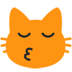 Émoji 😽 Chat Qui Fait Un Bisou sur Google Android 4.4.