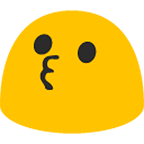 Emoji 😗 Faccina Che Bacia su Google Android 4.4.