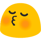 😚 Emoji Rosto Beijando Com Olhos Fechados na Google Android 4.4.