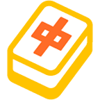 Emoji 🀄 Tessera Mahjong su Google Android 4.4.