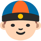 Emoji 👲 Uomo Con Zucchetto Cinese su Google Android 4.4.