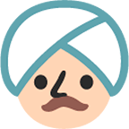 👳 Emoji Person mit Turban Google Android 4.4.