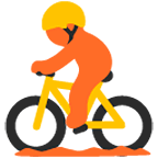 🚵 Emoji Pessoa Fazendo Mountain Bike na Google Android 4.4.