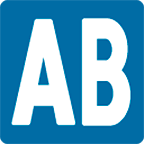 🆎 Emoji Großbuchstaben AB in rotem Quadrat Google Android 4.4.