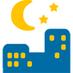 Emoji 🌃 Notte Stellata su Google Android 4.4.