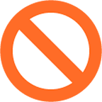 Émoji 🚫 Symbole D’interdiction sur Google Android 4.4.