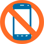 Émoji 📵 Téléphones Portables Interdits sur Google Android 4.4.