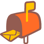 Émoji 📬 Boîte Aux Lettres Ouverte Drapeau Levé sur Google Android 4.4.