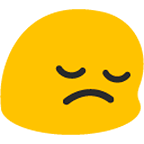 😔 Emoji Cara Desanimada en Google Android 4.4.