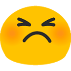 Emoji 😣 Faccina Perseverante su Google Android 4.4.