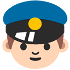 👮 Emoji Agente De Policía en Google Android 4.4.
