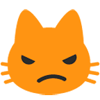 😾 Emoji Rosto De Gato Mal-humorado na Google Android 4.4.