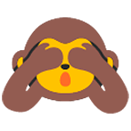 🙈 Emoji Mono Con Los Ojos Tapados en Google Android 4.4.