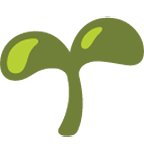 🌱 Emoji Planta Joven en Google Android 4.4.