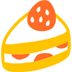 🍰 Emoji Pão De Ló De Morango na Google Android 4.4.