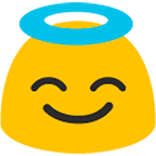 😇 Emoji Cara Sonriendo Con Aureola en Google Android 4.4.