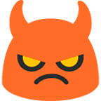 Emoji 😈 Faccina Con Sorriso E Corna su Google Android 4.4.