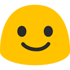 Emoji Visage Souriant Avec De Grands Yeux sur Google Android 4.4.