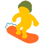 Emoji 🏂 Persona Sullo Snowboard su Google Android 4.4.